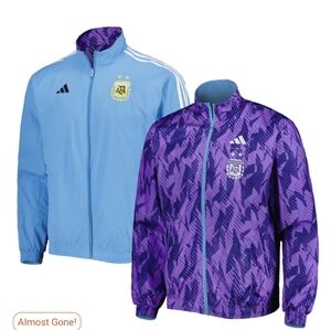 Adidas Argentina Blue and Purple Track Jackets